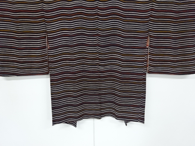 アンティーク　紋錦紗横段模様羽織